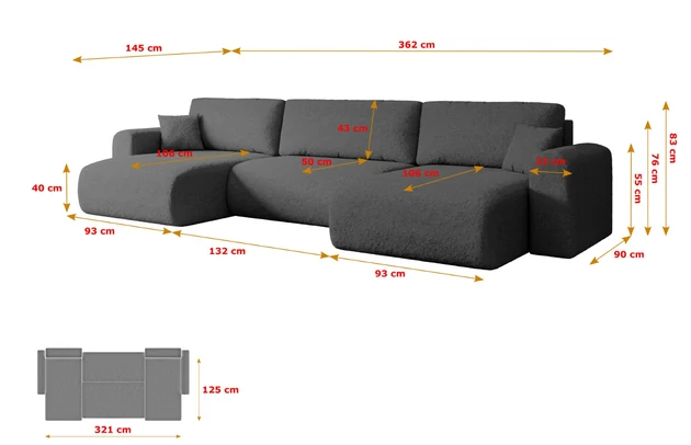 Wohnlandschaft ORRO-U - 7