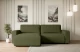 Bezug: Bouclé, Farbe: Grün - Quelle 38, Stellvariante: Universall - Links/Rechts angeordnet, Stoffbeschreibung: polsterstoff-quelle-hochwertiger-boucle-stoff-strapazierfahig-atmungsaktiv-und-pflegeleicht-80-000-martindale-zyklen-100-pes-pillingarm4-5-gewicht-315-g-m2-±5, Materialzusammensetzung: 100% Polyester, Pilling Resistenz: 5, Abriebfestigkeit: 5, Scheuerbeständigkeit: 80000 Martindale-Zyklen, Zimmer: Wohnzimmer, Tiefe: 143 cm, Breite: 247 cm, Höhe: 83 cm, Schlaffunktion: Mit Schlaffunktion, Länge der Schlaffläche: 205 cm, Breite der Schlaffläche: 123-cm, Liegehöhe: 40 cm, Anzahl der Sitzflächen: 3, Sitzfüllung: Wellenfeder + T30-Schaumstoff, Anzahl der Rückenkissen: 2, Art der Rückenkissen: Abnehmabr, Annzahl der Sitzkissen: 2, Material der Füße: Kunststoff, Höhe der Füße: 3,5 cm, Farbe der Füße: Schwarz, Tiefe der Armlehnen: 88 cm, Breite der Armlehnen: 23 cm, Breite der Ottomane: 100 cm, Tiefe der Ottomane: 107 cm, Tiefe der Sitzfläche: 52 cm, Sitzhöhe: 40 cm, Art des Stauraumes: Innenfach geschlossen - 1