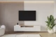 Material: Holzwerkstoff, Material der Rückwand: MDF, Ausführung: Hängend, Größe: 200 cm, Farbe: Artisan und Weiß, Zimmer: Wohnzimmer, Anzahl der Türen: 3, Front-Typ: Gefräste, Art der Griffe: Griffleiste, Art der Türen: Klapptür, Breite: 200 cm, Tiefe: 41 cm, Höhe: 40 cm, Geschlossene Fächer: 3, Offene Fächer: 1, Anzahl der Teile: 1 - 1