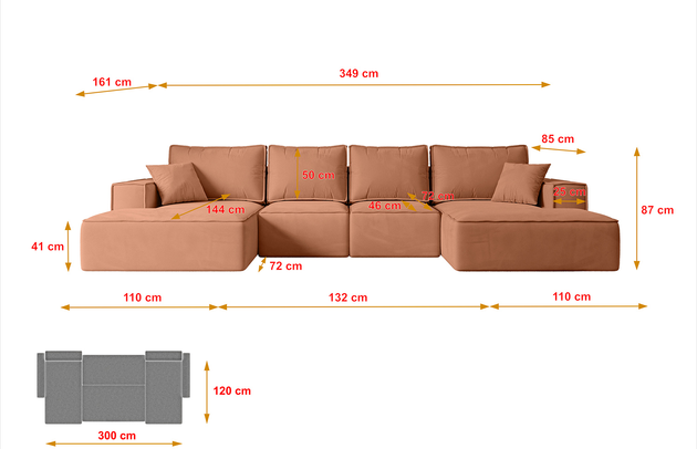 Wohnlandschaft SERRA-U - 6