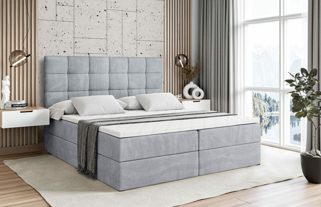 Bezug: Samt, Farbe: Hellgrau - Monolith 84, Zimmer: Schlafzimmer, Länge: 207 cm, Breite: 120 cm, Höhe: 110 cm, Größe: 120x200 cm, Liegehöhe: 55 cm, Matratze: Bonellfederung, Bettkasten: Ja, Gepolsterte Rückseite: Nein, Härtegrad der Matratze: H3, Stoffbeschreibung: Polsterstoff Monolith: Wasserabweisender und leicht zu reinigender Möbelstoff, scheuerfest (100.000 Martindale-Zyklen) lichtecht (5) und pillingarm (4-5), aus 100 % PES, Stil: Modern, Länge der Schlaffläche: 200 cm, Breite der Schlaffläche: 120 cm, Höhe der Matratze: 20 cm, Farbe des Toppers: Weiß, Höhe des Toppers: 5 cm, Material des Toppers: Schaumstoff, Anzahl der Bettkasten: 2, Höhe der Bettkasten: 30 cm, Höhe des Kopfteils: 110 cm, Material der Füße: Plastik, Höhe der Füße: 2 cm, Dicke des Kopfteils: 8 cm, Dicke des Fußteils: 7 cm, Material: Holz - 1
