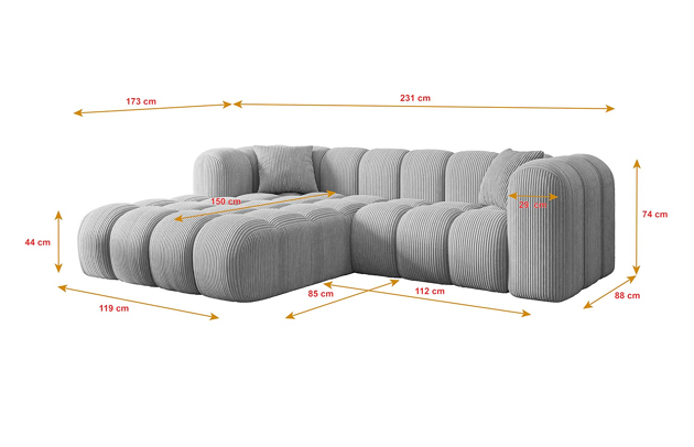 Ecksofa OLEA-L1 - 4