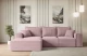 Bezug: Cord, Farbe: Rosa - Poso 145, Stellvariante: Ottomane Links, Stoffbeschreibung: POSO ist ein angenehm anzufühlender Velours mit Kordstruktur (35000 MartindaleZyklen) und leicht zu reinigender Möbellstoff, lichtecht (5) und pillingarm (5), Gewicht 380 g/m2 ±5%, Materialzusammensetzung: 90% Polyseter, 10% Nylon, Pilling Resistenz: 5, Abriebfestigkeit: 5, Scheuerbeständigkeit: 30000 Martindale-Zyklen, Ausstattung: Kissen, Zimmer: Wohnzimmer, Tiefe: 161 cm, Breite: 266 cm, Höhe: 87 cm, Schlaffunktion: Mit Schlaffunktion, Länge der Schlaffläche: 215 cm, Breite der Schlaffläche: 120 cm, Liegehöhe: 41 cm, Anzahl der Sitzflächen: 3, Sitzfüllung: Wellenfeder + HR35 und T30-Schaum, Anzahl der Rückenkissen: 3, Art der Rückenkissen: Rückenkissen, Annzahl der Sitzkissen: 3, Anzahl der Zierkissen: 2, Tiefe der Armlehnen: 85 cm, Breite der Armlehnen: 25 cm, Höhe der Armlehnen: 57 cm, Breite der Ottomane: 109 cm, Tiefe der Ottomane: 144 cm, Tiefe der Sitzfläche: 46 cm, Sitzhöhe: 41 cm, Art des Stauraumes: Innenfach geschlossen - 1