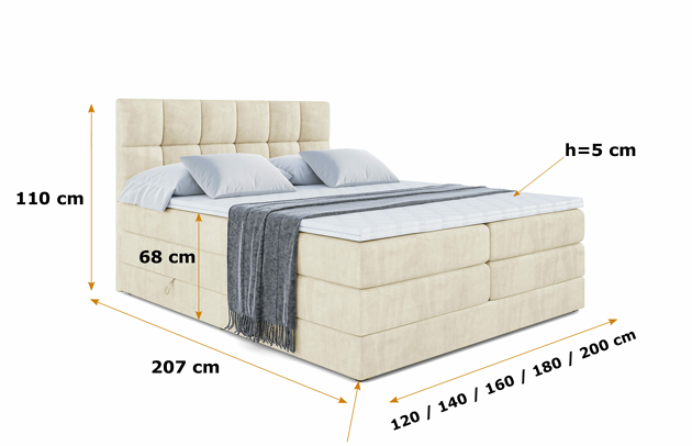 Boxspringbett RICAR KING - 5