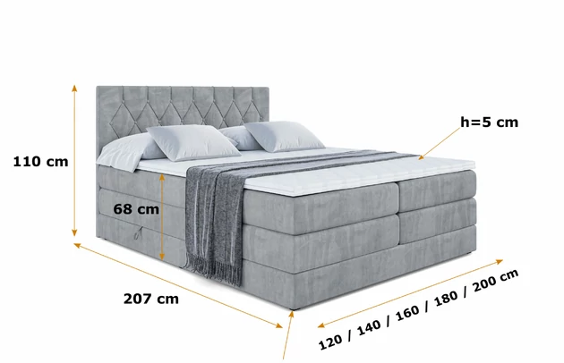 Boxspringbett VELANTO-BZ KING - 5
