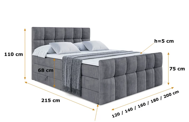 Boxspringbett RICAR-Z KING - 6