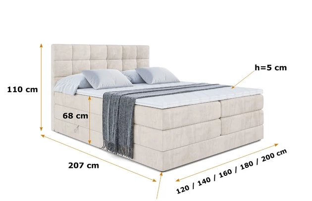 Boxspringbett BRUGO KING - 4