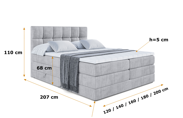 Boxspringbett RICAR KING - 5
