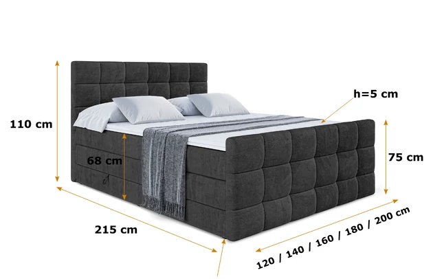 Boxspringbett BRUGO-Z KING - 6