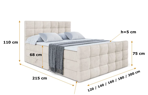 Boxspringbett BRUGO-Z KING - 6