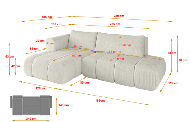 Ecksofa CLOUD-L - 4