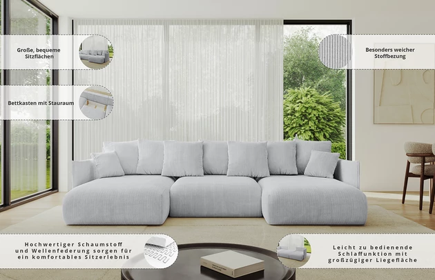 Wohnlandschaft ONESK-U - 8