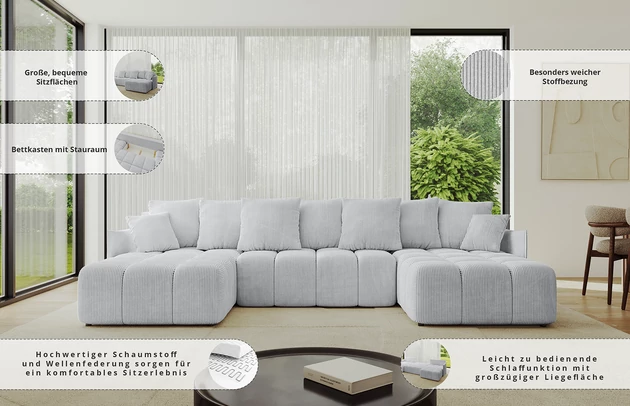 Wohnlandschaft LONLI-U - 8