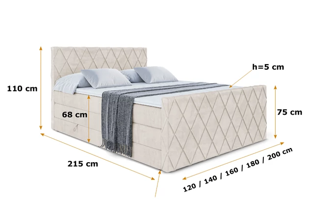 Boxspringbett LEPARO-Z KING - 6