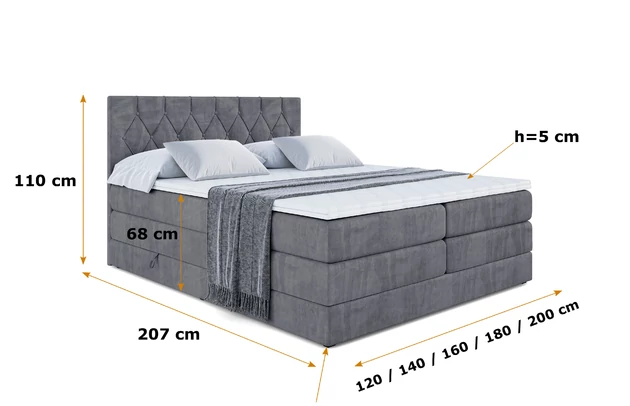 Boxspringbett VELANTO-BZ KING - 5