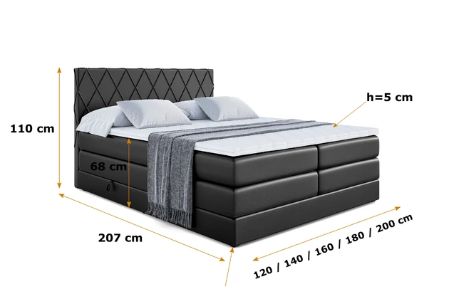 Boxspringbett LEPARO KING - 5