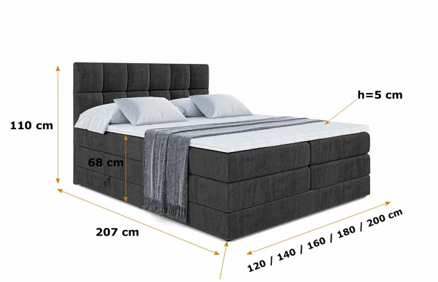Boxspringbett RICAR KING - 5