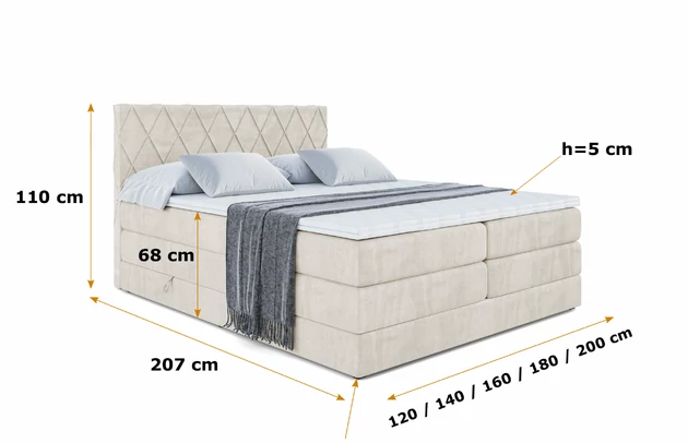 Boxspringbett LEPARO KING - 5