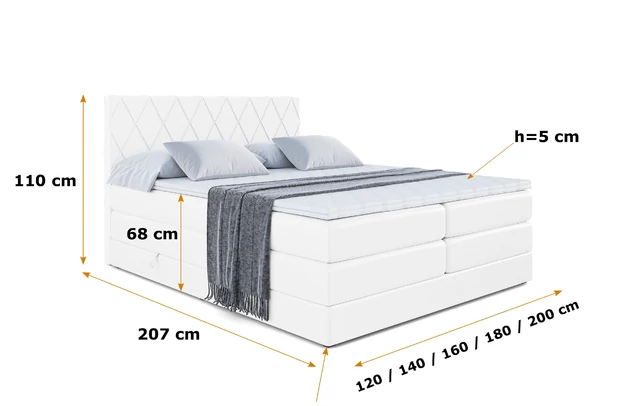 Boxspringbett LEPARO KING - 5