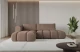 Bezug: Samt, Farbe: Braun - Dream Velvet 202.37, Stellvariante: Ottomane Links, Stoffbeschreibung: Polsterstoff Dream Velvet: Wasserabweisender und leicht zu reinigender Möbelstoff, scheuerfest (30.000 Martindale-Zyklen) lichtecht (6) und pillingarm (4-5), aus 100 % PES, Gewicht 360 g/m2 ±5 %, Materialzusammensetzung: 100% Polyseter, Pilling Resistenz: 4, Abriebfestigkeit: 5, Scheuerbeständigkeit: 100000 Martindale-Zyklen, Zimmer: Wohnzimmer, Tiefe: 185 cm, Breite: 185 cm, Höhe: 90 cm, Länge der Schlaffläche: 240 cm, Breite der Schlaffläche: 140 cm, Liegehöhe: 42 cm, Anzahl der Sitzflächen: 4, Sitzfüllung: Wellenfeder + HR35 und T30-Schaum, Anzahl der Rückenkissen: 2, Art der Rückenkissen: Rückenkissen, Annzahl der Sitzkissen: 2, Material der Füße: Kunststoff, Höhe der Füße: 1,5 cm, Tiefe der Armlehnen: 100 cm, Breite der Armlehnen: 22 cm, Höhe der Armlehnen: 63 cm, Breite der Ottomane: 120 cm, Tiefe der Ottomane: 150 cm, Tiefe der Sitzfläche: 70 cm, Sitzhöhe: 42 cm, Art des Stauraumes: Innenfach geschlossen, Ausstattung: Nicht zutreffend, Anzahl der Zierkissen: Nicht zutreffend, Schlaffunktion: Mit Schlaffunktion - 1