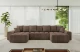 Bezug: Samt, Farbe: Braun - Dream Velvet 202.37, Stellvariante: U-Form, Stoffbeschreibung: Polsterstoff Dream Velvet: Wasserabweisender und leicht zu reinigender Möbelstoff, scheuerfest (30.000 Martindale-Zyklen) lichtecht (6) und pillingarm (4-5), aus 100 % PES, Gewicht 360 g/m2 ±5 %, Materialzusammensetzung: 100% Polyseter, Pilling Resistenz: 4, Abriebfestigkeit: 5, Scheuerbeständigkeit: 100000 Martindale-Zyklen, Zimmer: Wohnzimmer, Tiefe: 189 cm, Breite: 401 cm, Höhe: 68 cm, Länge der Schlaffläche: 341 cm, Breite der Schlaffläche: 159 cm, Liegehöhe: 43 cm, Anzahl der Sitzflächen: 6, Sitzfüllung: Wellenfeder + HR35 und T30-Schaum, Anzahl der Rückenkissen: 6, Art der Rückenkissen: Rückenkissen, Annzahl der Sitzkissen: 3, Anzahl der Zierkissen: 2, Material der Füße: Kunststoff, Höhe der Füße: 5 cm, Tiefe der Armlehnen: 124 cm, Breite der Armlehnen: 30 cm, Höhe der Armlehnen: 55 cm, Breite der Ottomane: 104 cm, Tiefe der Ottomane: 173 cm, Tiefe der Sitzfläche: 88 cm, Sitzhöhe: 45 cm, Art des Stauraumes: Innenfach geschlossen, Schlaffunktion: Mit Schlaffunktion - 1