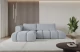 Bezug: Samt, Farbe: Grau - Dream Velvet 202.17, Stellvariante: Ottomane Links, Stoffbeschreibung: Polsterstoff Dream Velvet: Wasserabweisender und leicht zu reinigender Möbelstoff, scheuerfest (30.000 Martindale-Zyklen) lichtecht (6) und pillingarm (4-5), aus 100 % PES, Gewicht 360 g/m2 ±5 %, Materialzusammensetzung: 100% Polyseter, Pilling Resistenz: 4, Abriebfestigkeit: 5, Scheuerbeständigkeit: 100000 Martindale-Zyklen, Zimmer: Wohnzimmer, Tiefe: 185 cm, Breite: 185 cm, Höhe: 90 cm, Länge der Schlaffläche: 240 cm, Breite der Schlaffläche: 140 cm, Liegehöhe: 42 cm, Anzahl der Sitzflächen: 4, Sitzfüllung: Wellenfeder + HR35 und T30-Schaum, Anzahl der Rückenkissen: 2, Art der Rückenkissen: Rückenkissen, Annzahl der Sitzkissen: 2, Material der Füße: Kunststoff, Höhe der Füße: 1,5 cm, Tiefe der Armlehnen: 100 cm, Breite der Armlehnen: 22 cm, Höhe der Armlehnen: 63 cm, Breite der Ottomane: 120 cm, Tiefe der Ottomane: 150 cm, Tiefe der Sitzfläche: 70 cm, Sitzhöhe: 42 cm, Art des Stauraumes: Innenfach geschlossen, Ausstattung: Nicht zutreffend, Anzahl der Zierkissen: Nicht zutreffend, Schlaffunktion: Mit Schlaffunktion - 1