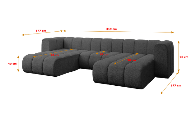 Wohnlandschaft Joren-U1 - 5