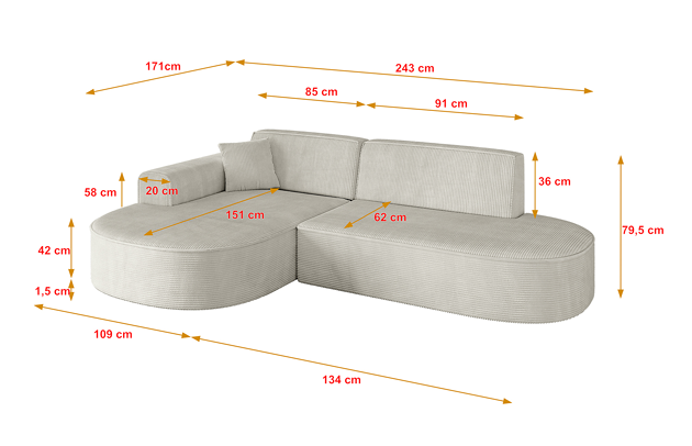 Ecksofa MARI-L1 - 4
