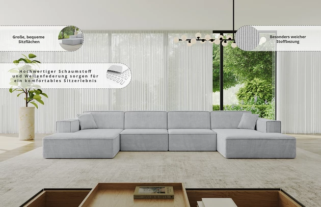 Wohnlandschaft IREA-U2-v4 - 6