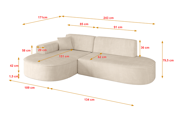 Ecksofa MARI-L1 - 4