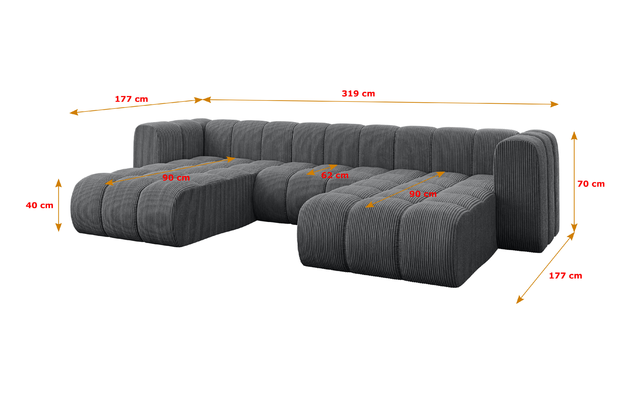 Wohnlandschaft Joren-U1 - 5