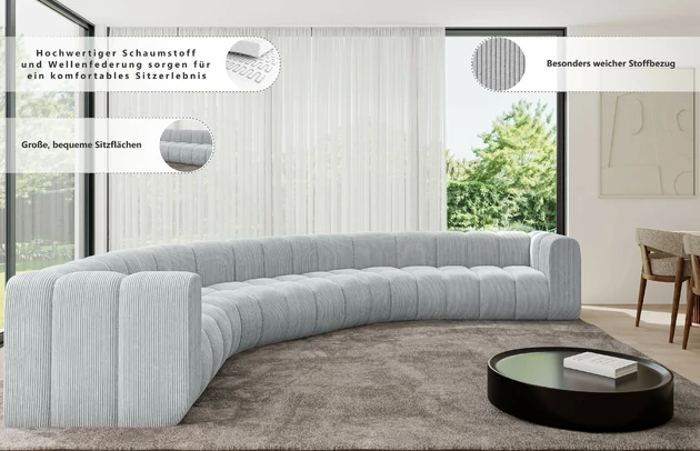 Wohnlandschaft Lazro-U1 - 6