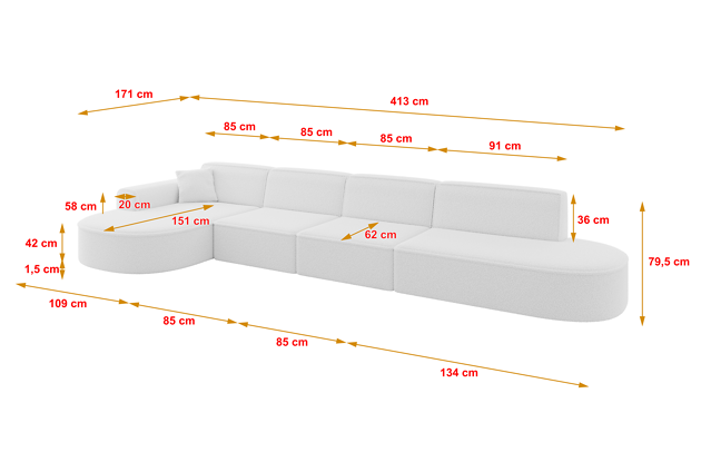 Ecksofa MARI-L3 - 4