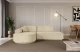 Bezug: Samt, Farbe: Beige - Dream Velvet 202.02, Stellvariante: Ottomane Links, Stoffbeschreibung: Polsterstoff Dream Velvet: Wasserabweisender und leicht zu reinigender Möbelstoff, scheuerfest (30.000 Martindale-Zyklen) lichtecht (6) und pillingarm (4-5), aus 100 % PES, Gewicht 360 g/m2 ±5 %, Materialzusammensetzung: 100% Polyseter, Pilling Resistenz: 4-5, Abriebfestigkeit: 5, Scheuerbeständigkeit: 30000 Martindale-Zyklen, Zimmer: Wohnzimmer, Tiefe: 171 cm, Breite: 243 cm, Höhe: 83 cm, Anzahl der Sitzflächen: 4, Art der Rückenkissen: Rückenlehne - feste, Annzahl der Sitzkissen: 2, Anzahl der Zierkissen: 1, Tiefe der Armlehnen: 82 cm, Breite der Armlehnen: 20 cm, Höhe der Armlehnen: 58 cm, Breite der Ottomane: 109 cm, Tiefe der Ottomane: 151 cm, Tiefe der Sitzfläche: 62 cm, Sitzhöhe: 47 cm, Schlaffunktion: Ohne Schlaffunktion - 1