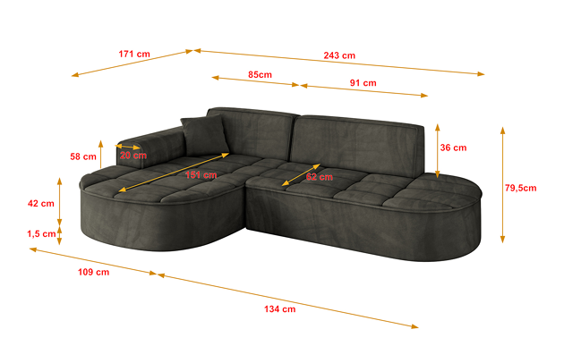 Ecksofa TARO-L1 - 4