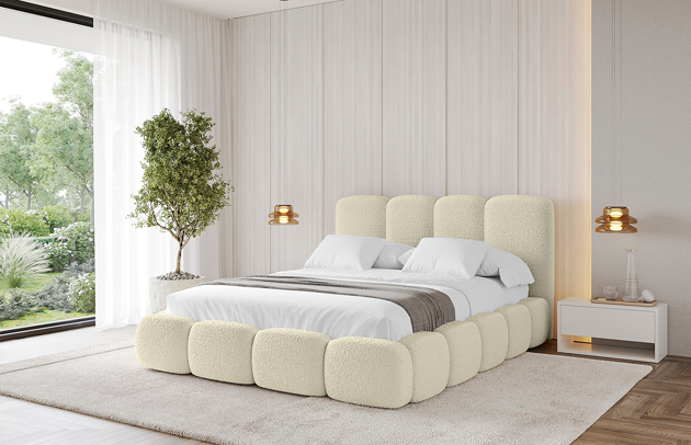 Bezug: Bouclé, Farbe: Beige - Quelle 02, Stoffbeschreibung: Polsterstoff Quelle: hochwertiger Bouclé Stoff, strapazierfähig, atmungsaktiv und pflegeleicht. (80.000 Martindale-Zyklen) 100 % PES, pillingarm(4-5), Gewicht 315 g/m² ±5 %, Zimmer: Schlafzimmer, Länge: 224 cm, Breite: 148 cm, Höhe: 110 cm, Größe: 120x200 cm, Länge der Schlaffläche: 200 cm, Breite der Schlaffläche: 120 cm, Liegehöhe: 48 cm, Matratze: Mit H3 / H4 Taschenfederkern Matratze, Höhe der Matratze: 25 cm, Matratzentyp: Taschenfederkernmatratze, Bettkasten: Ja, Anzahl der Bettkasten: 1, Höhe der Bettkasten: 33 cm, Höhe des Kopfteils: 110 cm, Dicke des Kopfteils: 12 cm, Dicke des Fußteils: 12 cm, Gepolsterte Rückseite: Nein - 1