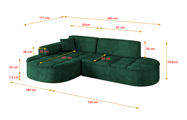 Ecksofa TARO-L1 - 4