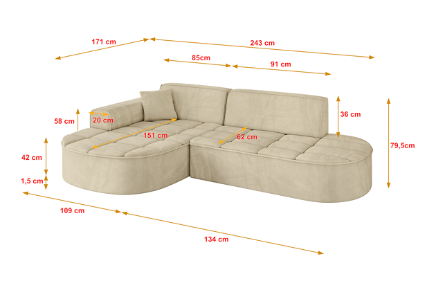 Ecksofa TARO-L1 - 4