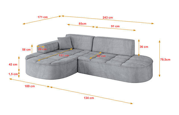 Ecksofa TARO-L1 - 4
