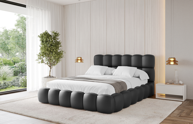 Bezug: Kunstleder, Farbe: Schwarz Kunstleder - Soft 11, Stoffbeschreibung: Polsterstoff SOFT:Leicht zu reinigendes Lederimitat. scheuerfest (100.000 Martindale-Zyklen). lichtecht (6). reibecht (4-5). 100%PU (Oberseite) + 75%PES mit 25%CO (Unterseite), Zimmer: Schlafzimmer, Länge: 226 cm, Breite: 152 cm, Höhe: 105 cm, Größe: 120-x-200-cm, Länge der Schlaffläche: 200 cm, Breite der Schlaffläche: 120 cm, Liegehöhe: 48 cm, Matratze: Mit H3 / H4 Taschenfederkern Matratze, Höhe der Matratze: 25 cm, Matratzentyp: Taschenfederkernmatratze, Bettkasten: Ja, Anzahl der Bettkasten: 1, Höhe der Bettkasten: 30 cm, Höhe des Kopfteils: 105 cm, Dicke des Kopfteils: 13 cm, Dicke des Fußteils: 13 cm, Gepolsterte Rückseite: Nein - 1