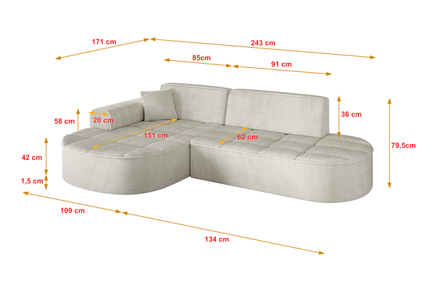 Ecksofa TARO-L1 - 4