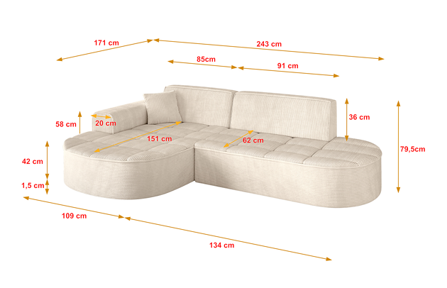 Ecksofa TARO-L1 - 4