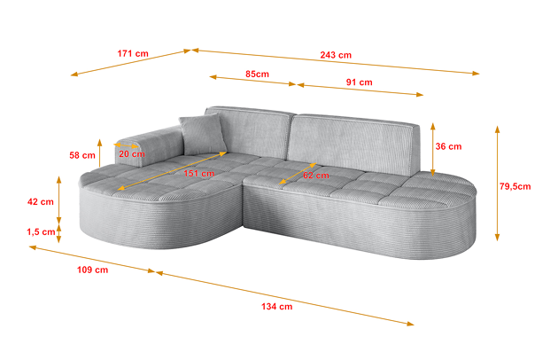 Ecksofa TARO-L1 - 4
