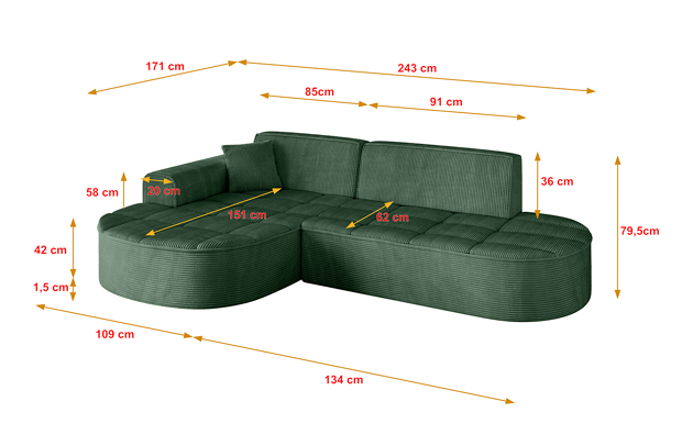 Ecksofa TARO-L1 - 4