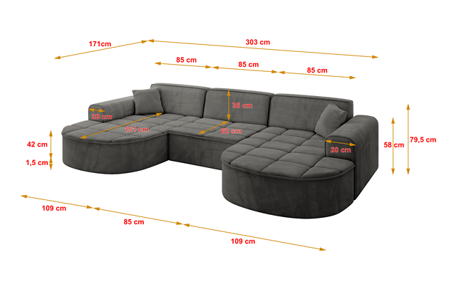 Ecksofa TARO-U1 - 4