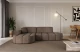 Bezug: Samt, Farbe: Braun - Dream Velvet 202.37, Stellvariante: Ottomane Links, Stoffbeschreibung: Polsterstoff Dream Velvet: Wasserabweisender und leicht zu reinigender Möbelstoff, scheuerfest (30.000 Martindale-Zyklen) lichtecht (6) und pillingarm (4-5), aus 100 % PES, Gewicht 360 g/m2 ±5 %, Materialzusammensetzung: 100% Polyseter, Pilling Resistenz: 4-5, Abriebfestigkeit: 5, Scheuerbeständigkeit: 30000 Martindale-Zyklen, Ausstattung: Kissen, Zimmer: Wohnzimmer, Tiefe: 173 cm, Breite: 252 cm, Höhe: 79,5 cm, Anzahl der Sitzflächen: 3, Sitzfüllung: Wellenfeder + HR35 und T30-Schaum, Art der Rückenkissen: Rückenlehne - feste, Annzahl der Sitzkissen: 2, Anzahl der Zierkissen: 1, Breite der Armlehnen: 28 cm, Höhe der Armlehnen: 58 cm, Breite der Ottomane: 115 cm, Tiefe der Ottomane: 151 cm, Tiefe der Sitzfläche: 62 cm, Sitzhöhe: 43,5 cm, Schlaffunktion: Ohne Schlaffunktion - 1