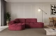 Bezug: Samt, Farbe: Bordeauxrot - Dream Velvet 202.11, Stellvariante: Ottomane Links, Stoffbeschreibung: Polsterstoff Dream Velvet: Wasserabweisender und leicht zu reinigender Möbelstoff, scheuerfest (30.000 Martindale-Zyklen) lichtecht (6) und pillingarm (4-5), aus 100 % PES, Gewicht 360 g/m2 ±5 %, Materialzusammensetzung: 100% Polyseter, Pilling Resistenz: 4.maj, Abriebfestigkeit: 5, Scheuerbeständigkeit: 30000 Martindale-Zyklen, Ausstattung: Zierkissen, Zimmer: Wohnzimmer, Tiefe: 171 cm, Breite: 243 cm, Höhe: 79,5 cm, Anzahl der Sitzflächen: 3, Sitzfüllung: Wellenfeder + HR35 und T30-Schaum, Art der Rückenkissen: Rückenlehne - feste, Annzahl der Sitzkissen: 2, Anzahl der Zierkissen: 1, Breite der Armlehnen: 20 cm, Höhe der Armlehnen: 58 cm, Breite der Ottomane: 109 cm, Tiefe der Ottomane: 151 cm, Tiefe der Sitzfläche: 62 cm, Sitzhöhe: 43,5 cm, Schlaffunktion: Ohne Schlaffunktion - 1
