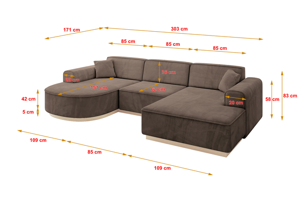 Wohnlandschaft ARRIO-U1 - 4