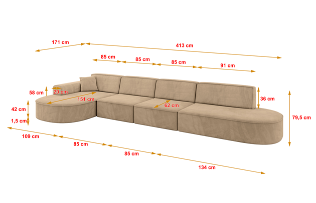 Ecksofa MARI-L3 - 4