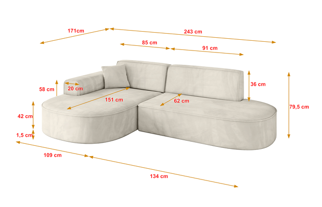 Ecksofa MARI-L1 - 4